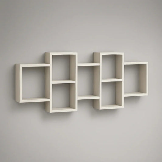 Conjunto de 5 Prateleiras de Parede em MDF Branco 160 x 20 x 70 cm